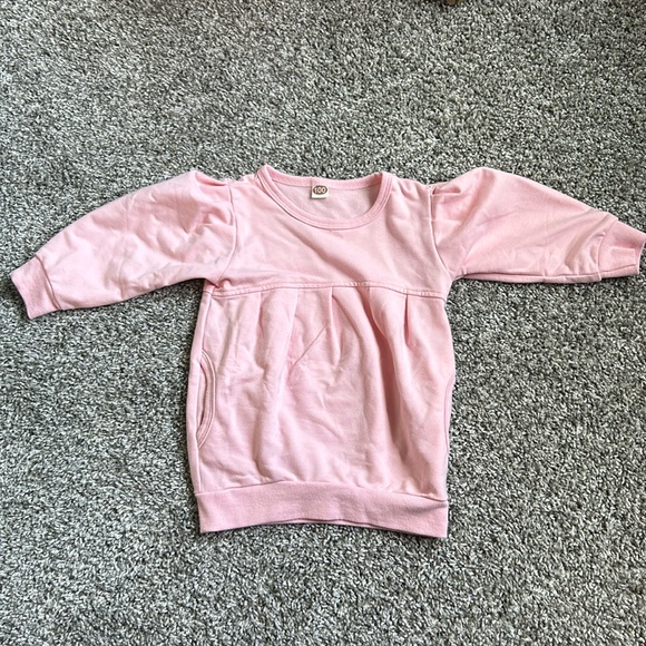 3T toddler girl pink sweatshirt with pockets - Picture 1 of 5